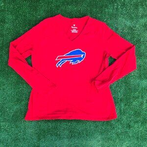 💙🦬❤️Buffalo Bills NFL V-Neck long sleeved t-shirt Fanatics